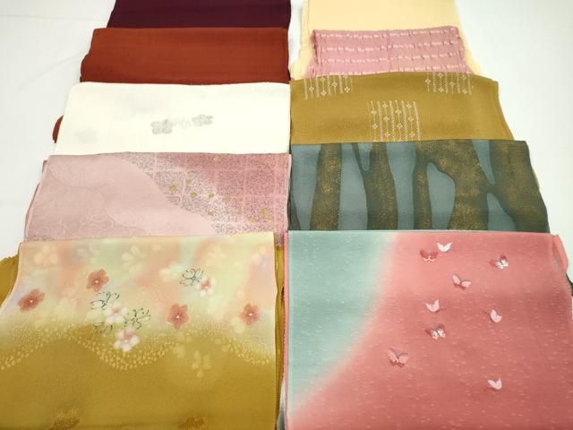 平和屋着物★和装小物　帯揚げ10枚セット　正絹　逸品　CABA9300ju 平和屋着物☆和装小物 帯揚げ10枚セット 正絹 逸品 CABA9300ju