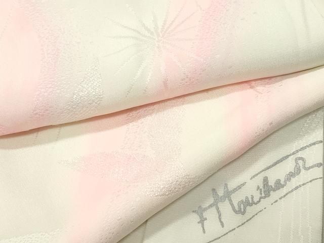 平和屋着物●フランソワーズ モレシャン 振袖用長襦袢 無双仕立て 飛鳥地紋 暈し染め 正絹 gh