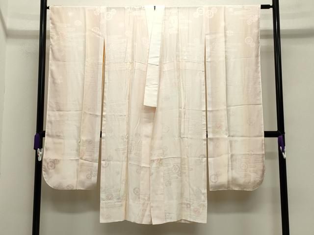 平和屋着物 振袖用長襦袢 無双仕立て エ霞花丸地紋 暈し染め 正絹 gh