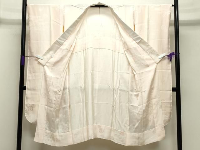 平和屋着物●振袖用長襦袢 無双仕立て エ霞花丸地紋 暈し染め 正絹 gh