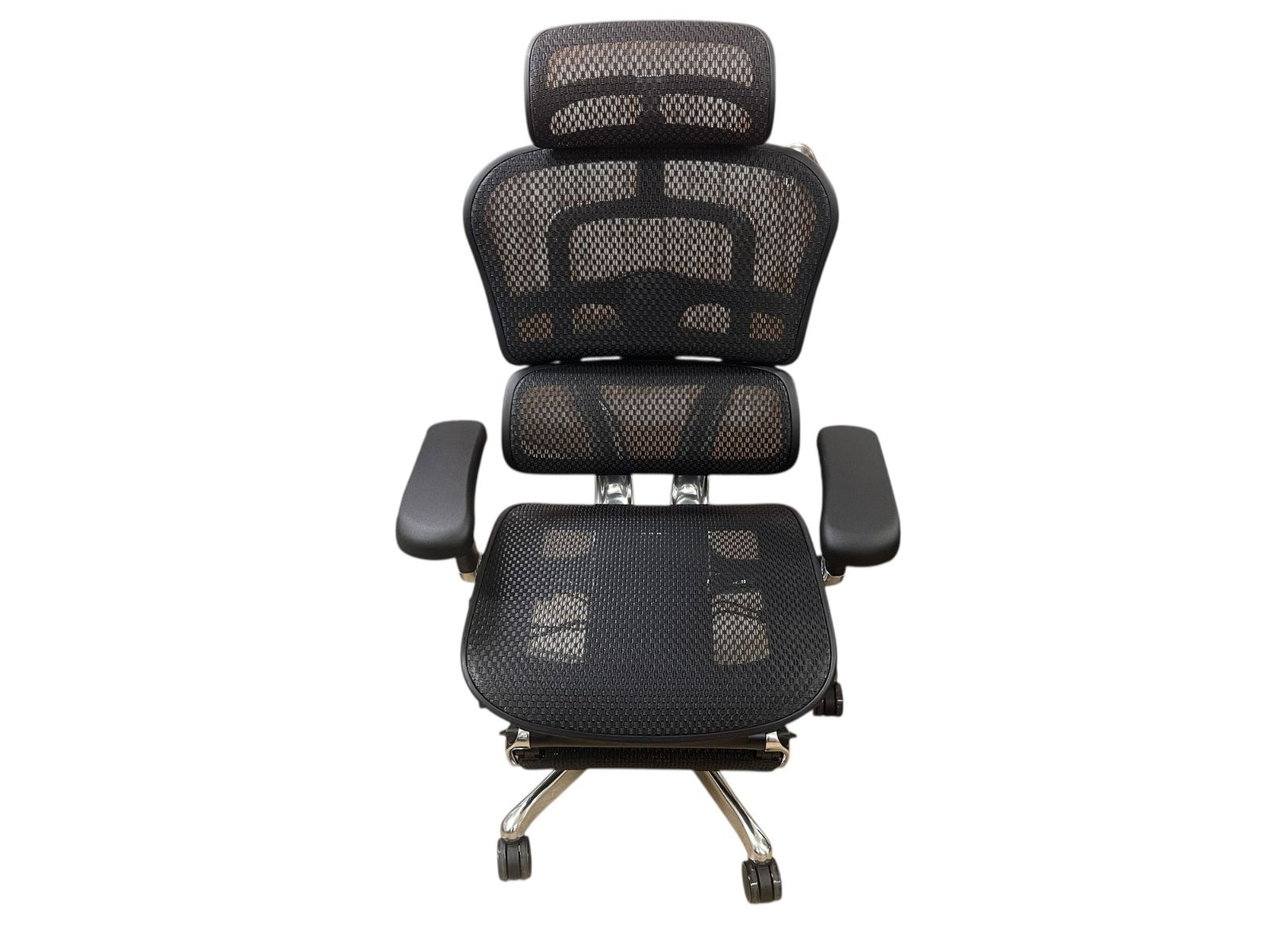 ♥ エルゴヒューマンプロ2 Ergohuman Pro 2 オットマン内蔵型 DR 高機能オフィスチェア メッシュ ブラック 人間工学設計 可動アーム 昇降リクライニング機能付き2158099 2158099