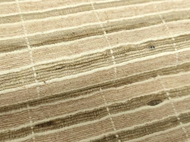 平和屋着物○インド・アッサム 野蚕糸 手織 ムガシルク 全通柄袋帯