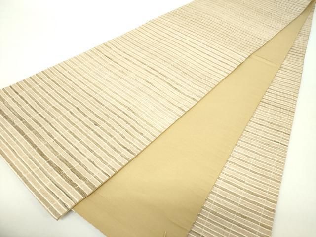 平和屋着物○インド・アッサム 野蚕糸 手織 ムガシルク 全通柄袋帯