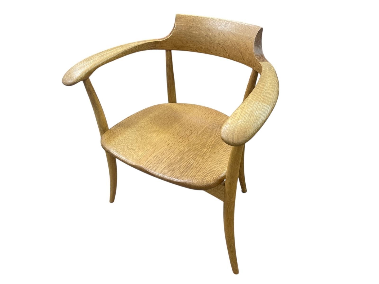 □美品 飛騨産業 SG261A OU 木製チェア アームチェア キツツキ 椅子 1