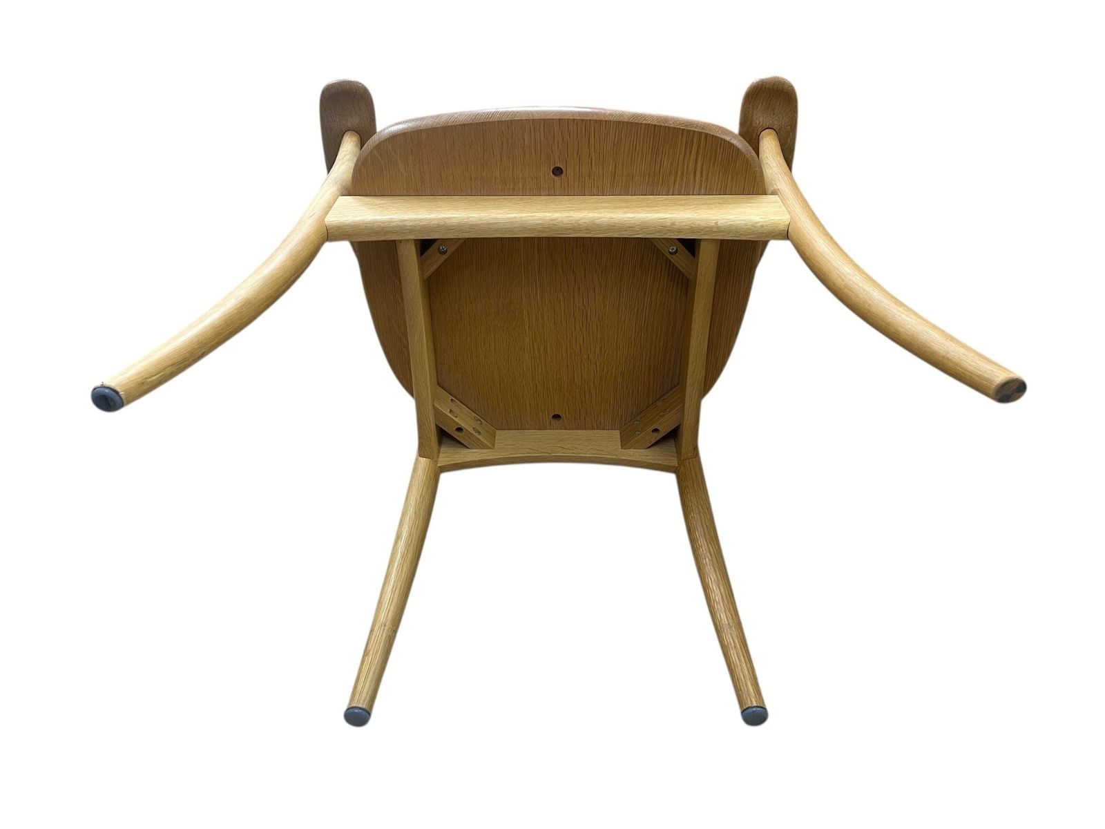 □美品 飛騨産業 SG261A OU 木製チェア アームチェア キツツキ 椅子 1