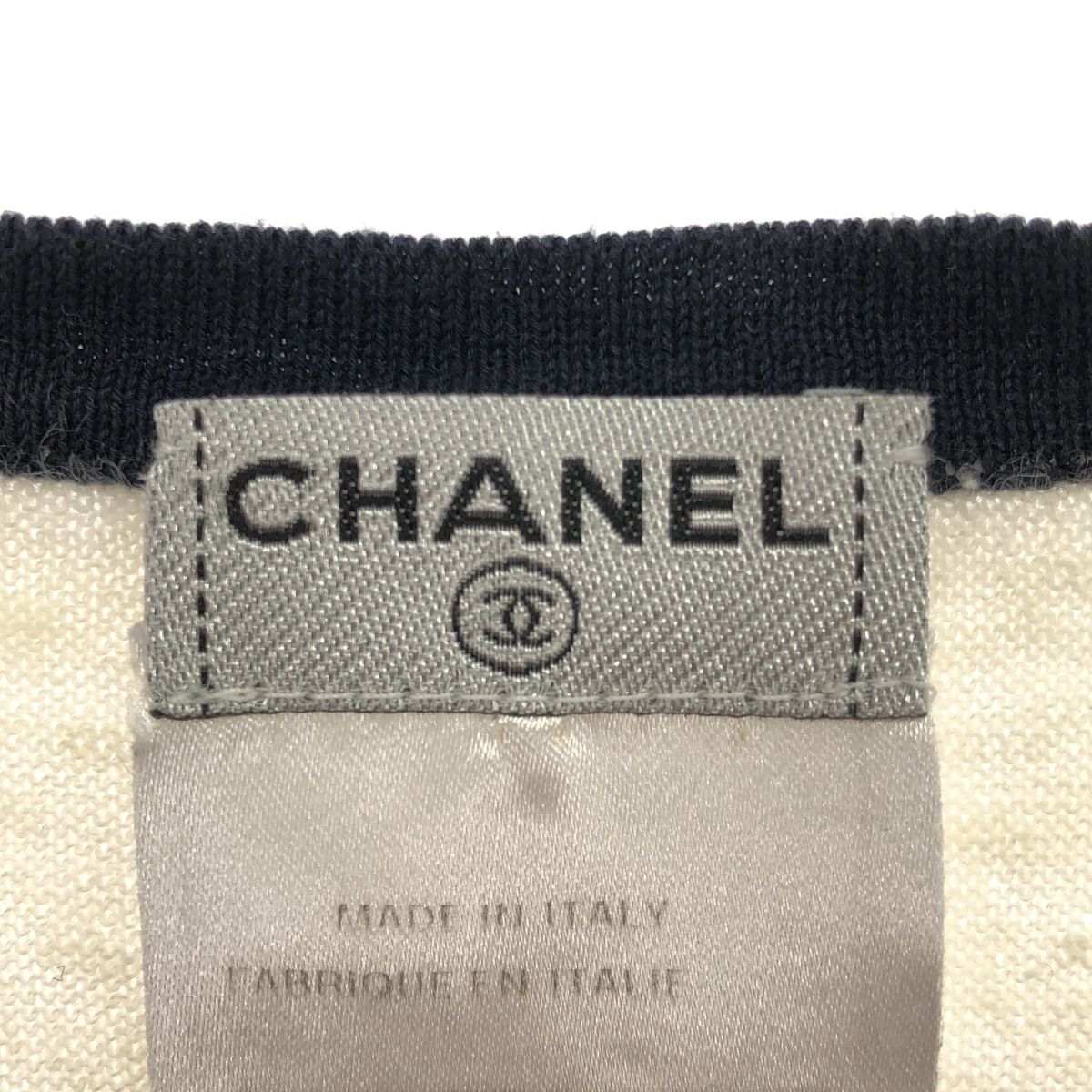 CHANEL シャネル ココマーク リネンカシミヤニットノースリーブ