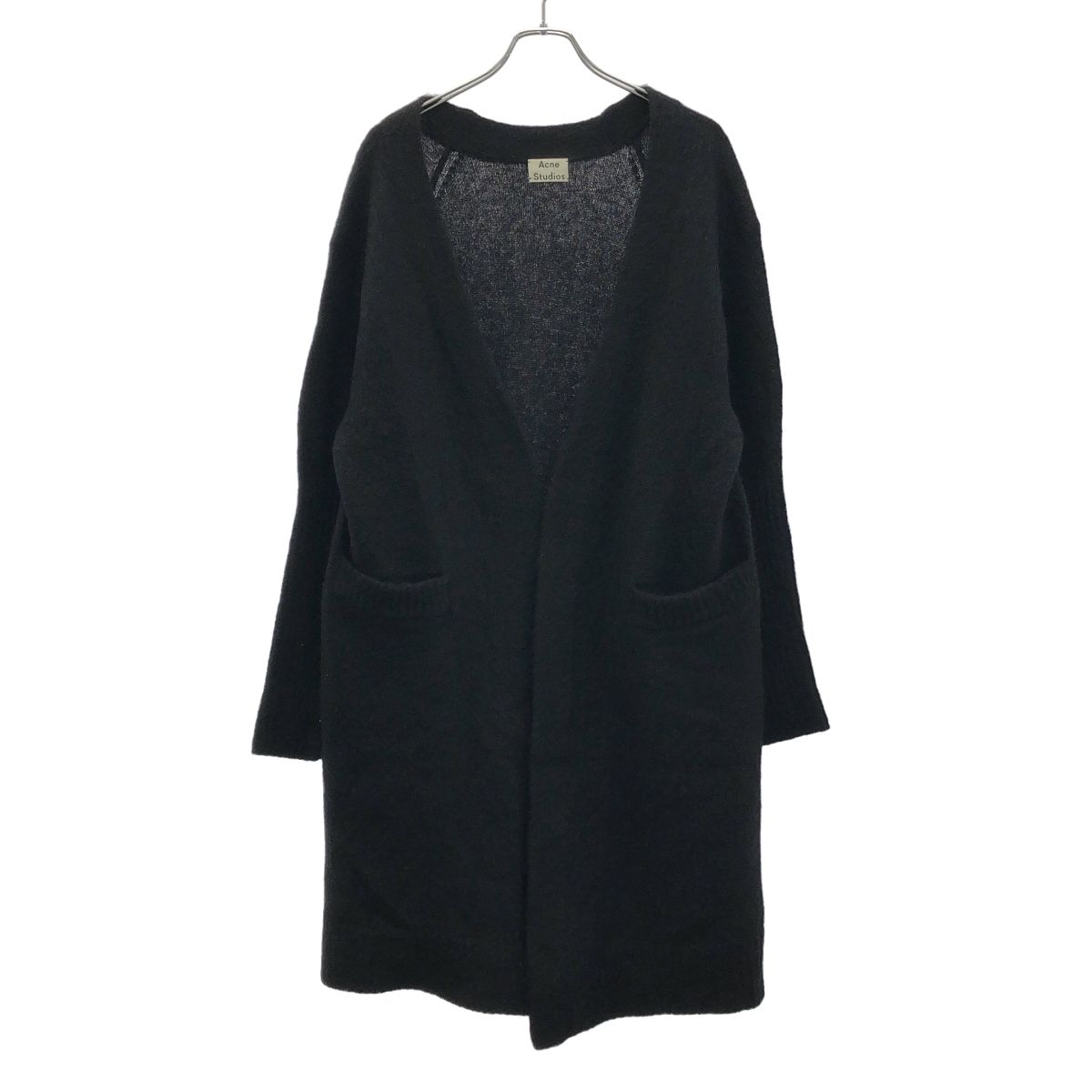 Acne Studios アクネストゥディオズ キッドモヘアロングニットカーディガン RAYA PAW14 ブラック S Acne Studios アクネストゥディオズ キッドモヘアロングニット