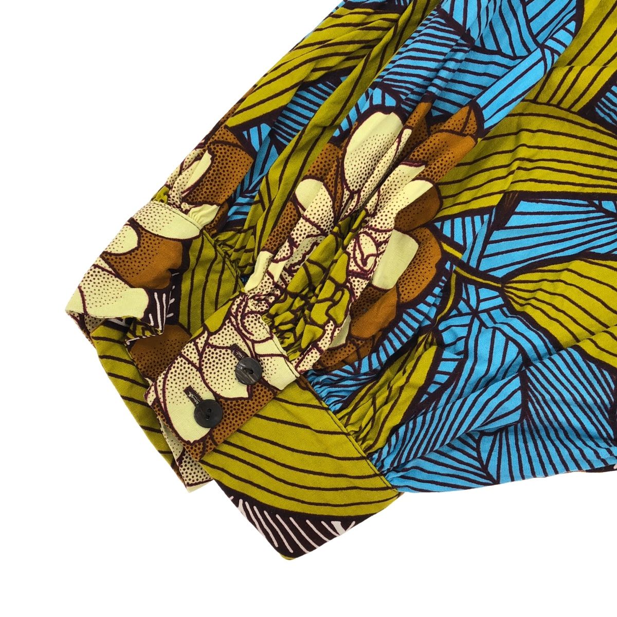  アンスクリア 21 SS フラワードレスワンピース I OP 46 B ミックス 36 長袖 七分袖 カットソーワンピース