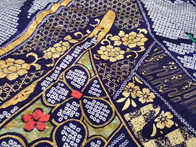 平和屋着物○豪華振袖 絞り 枝梅 花熨斗文 金彩 正絹 逸品 DABA1399ps