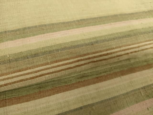  平和屋着物 上質な紬 横段文 正絹 ps 紬 着物