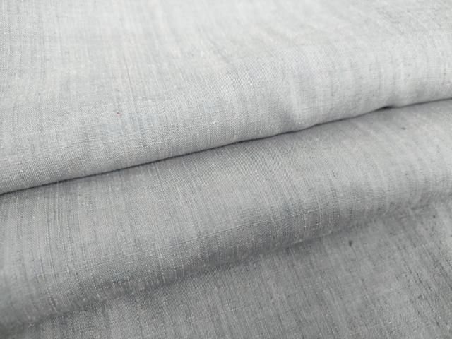 平和屋着物●本場結城紬 重要無形文化財 色無地 藤鼠色 正絹 ps