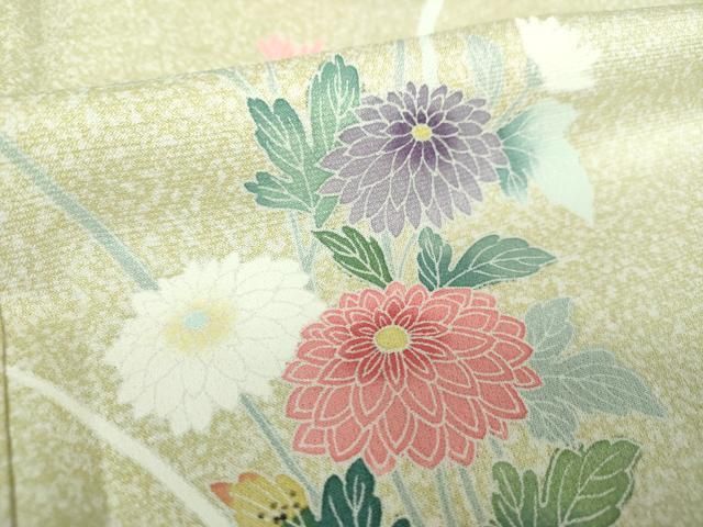 鴛鴦花文 たたき染め