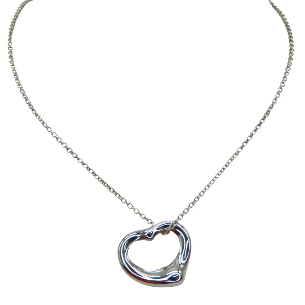 中古】TIFFANY & Co. ティファニー オープンハート ネックレス SV925
