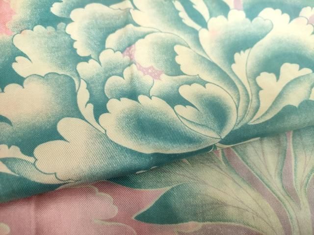  平和屋着物 アンティーク 大正ロマン 長襦袢 袷 牡丹文 正絹 ps ダブルボタン 高級感 その他 着物 浴衣