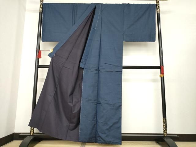 平和屋着物 男性 本場大島紬 アンサンブル 変わり格子 久野織物特製 さが美扱い キングサイズ 証紙付き 正絹 ck