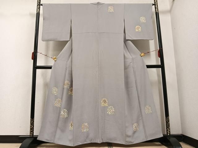 平和屋着物 訪問着 友禅 名物裂 花唐草文 金彩 正絹 ph