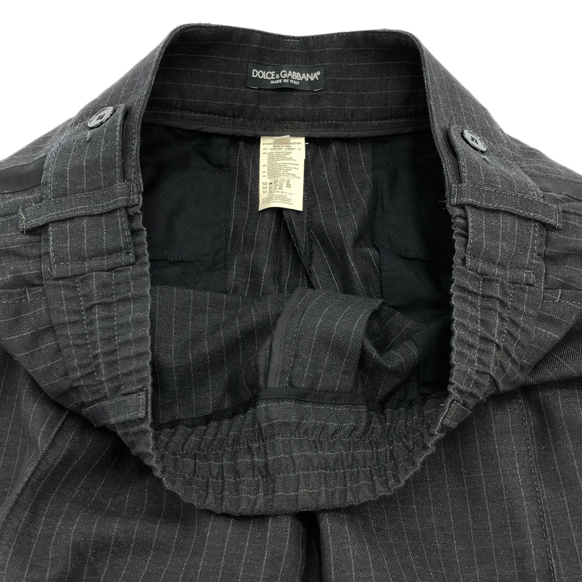 DOLCE&GABBANA ドルチェ＆ガッバーナ ウールストライプイージー