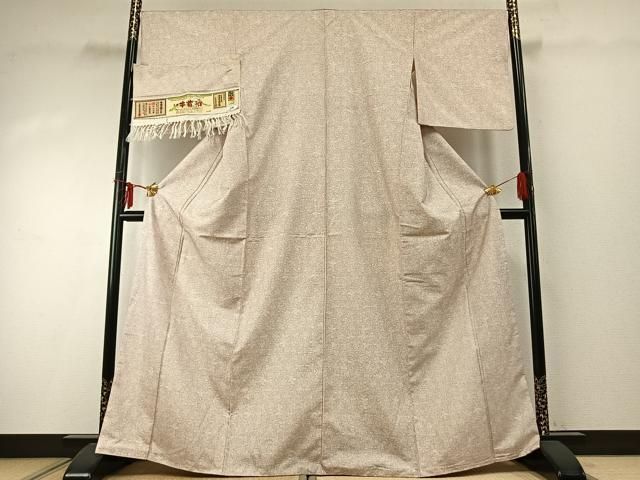 平和屋着物●石川県指定無形文化財 牛首紬 白山工房 手織り 花鳥文 証紙付き 正絹 fy