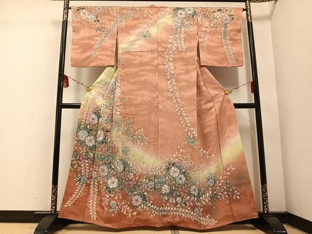 平和屋着物○越後十日町の一流染匠 桐屋・翠山工房 訪問着 辻が花 絞り