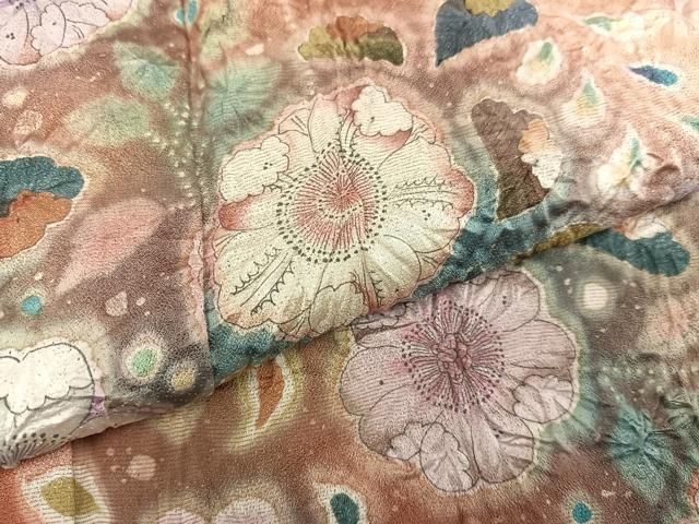 平和屋着物○越後十日町の一流染匠 桐屋・翠山工房 訪問着 辻が花 絞り