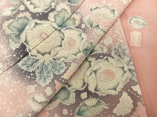  平和屋着物 越後十日町の一流染匠 桐屋 翠山工房 訪問着 手描き 絞り 暈し染め 正絹 ph 訪問着 付け下げ 着物