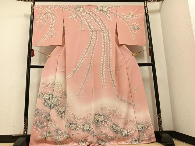 平和屋着物 越後十日町の一流染匠 桐屋 翠山工房 訪問着 手描き 絞り 暈し染め 正絹 ph