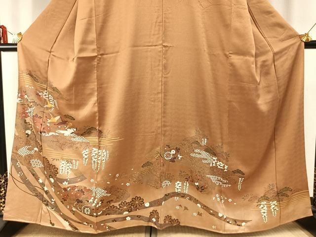 御所車花鳥文 金彩