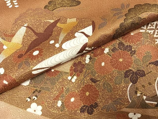 豪華色留袖 御所車花鳥文