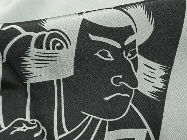 平和屋着物○男性 長襦袢 袷 歌舞伎 役者絵 正絹 安い AABE1826fy 平和