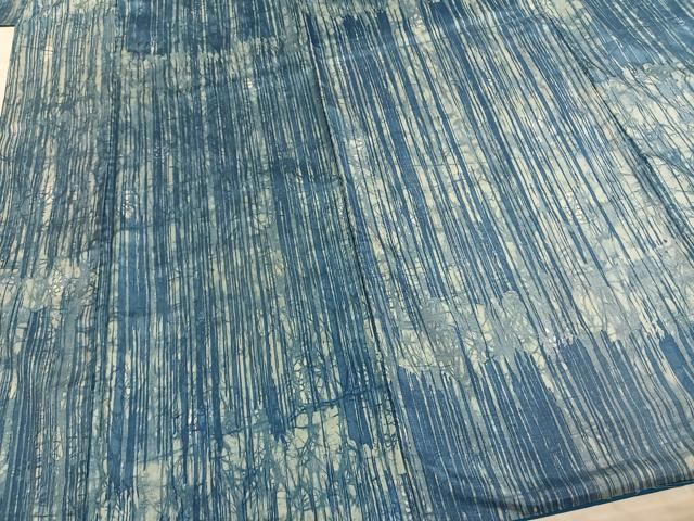 平和屋着物○本場染大島紬 藍 霞文 正絹 逸品 AABE1830fy - メルカリ