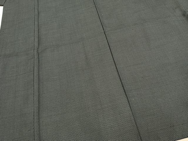 平和屋着物○男性 お召 アンサンブル 亀甲絣 正絹 逸品 AABE1839fy