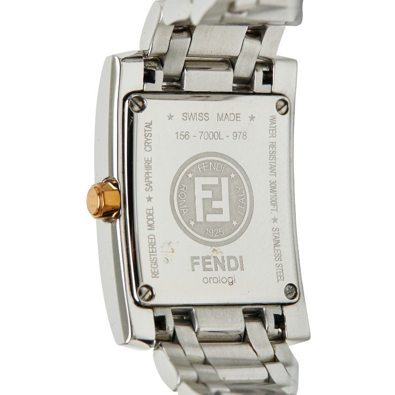 フェンディ オロロジ クラシコ シェル文字盤 7000L シルバー ゴールド