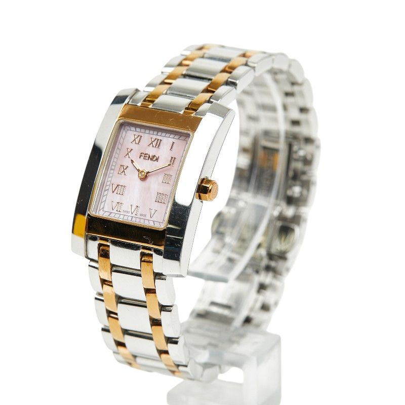 フェンディ オロロジ クラシコ シェル文字盤 7000L シルバー ゴールド