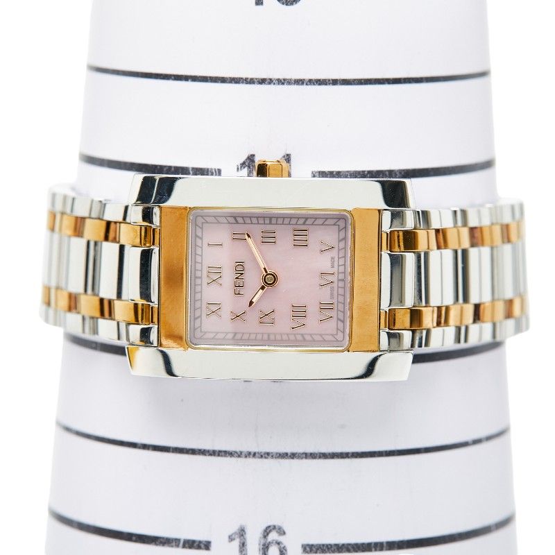 フェンディ オロロジ クラシコ シェル文字盤 7000L シルバー ゴールド