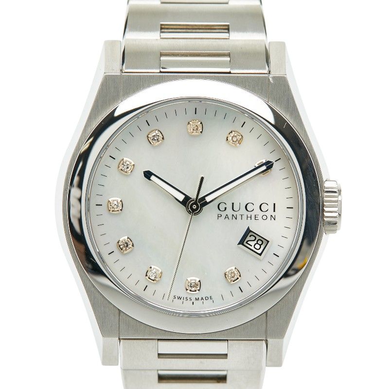 グッチ パンテオン シェル文字盤 115.4 ステンレススチール メンズ GUCCI 1-0245213