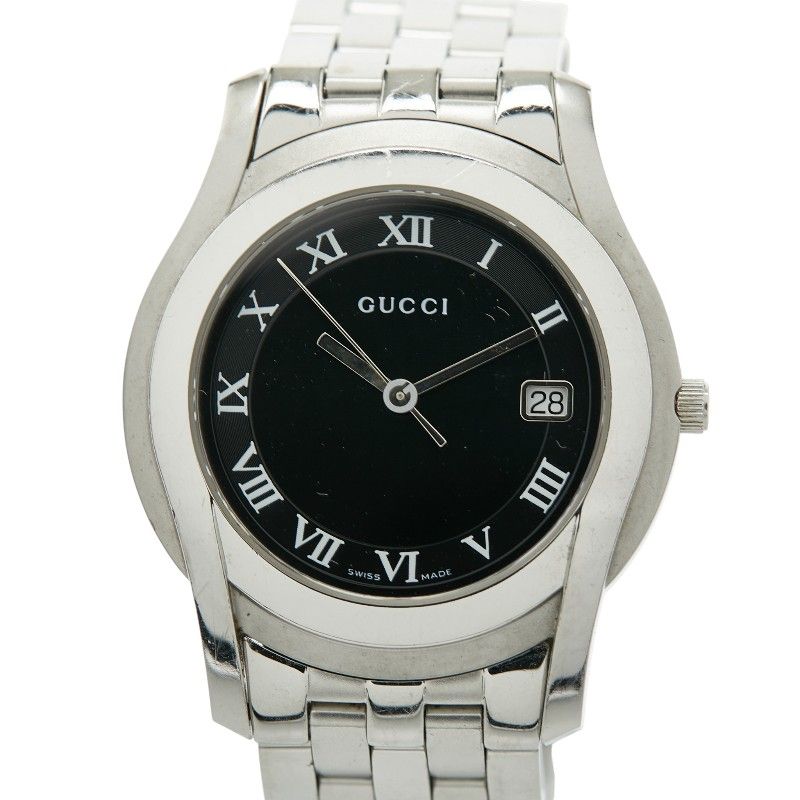 グッチ インヂュニア Gクラス 5500 M ステンレススチール メンズ GUCCI 1-0245226