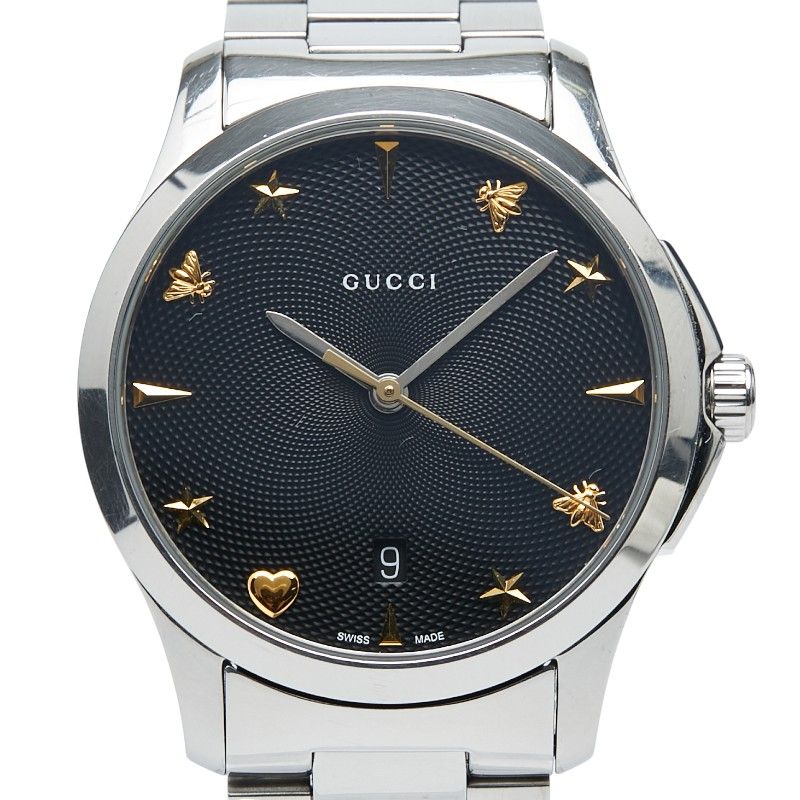 グッチ 星 スター 蜂 ビー モチーフ Gタイムレス 126.4 ステンレススチール メンズ GUCCI 1-0245231