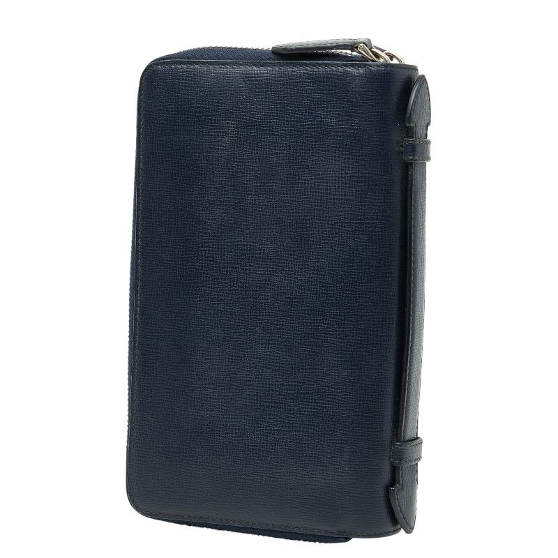 バーバリー オーガナイザー トラベルケース 長財布 ネイビー レザー メンズ 1 0247073