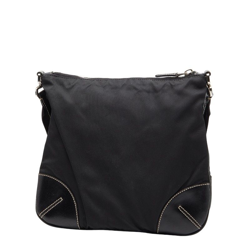 プラダ 三角ロゴプレート ブラック ナイロン レザー メンズ PRADA 228-47255