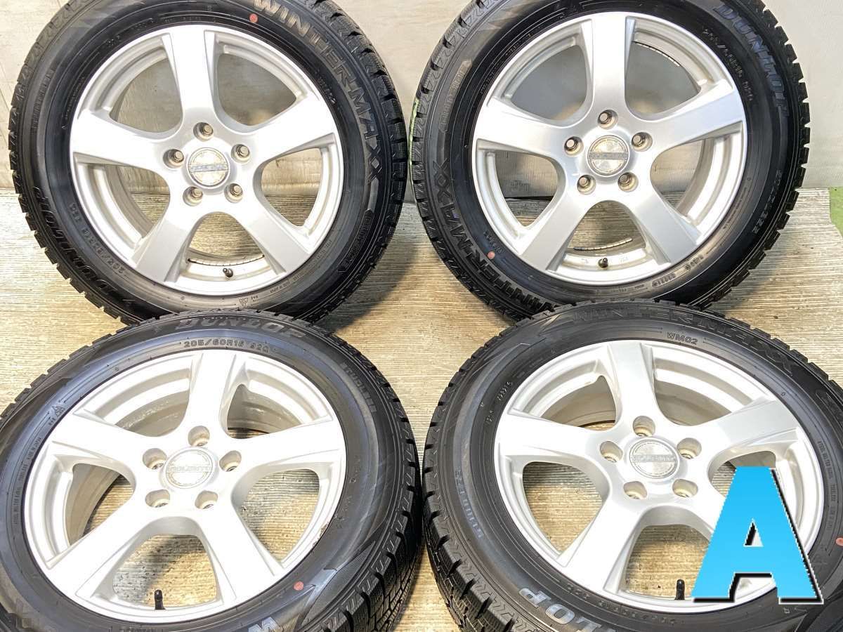 205/60R16  nダンロップ ウィンターマックス WM02 n　 VIOLENTO n16x6.5 48 114.3-5穴 n中古タイヤ スタッドレスタイヤ ホイールセット 4本セットn w16251111601