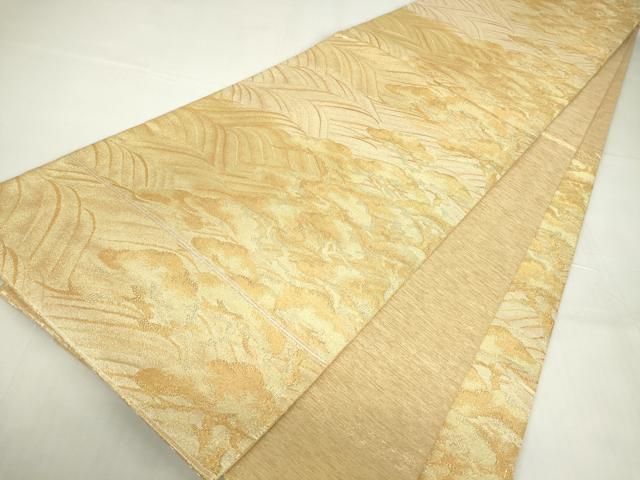 平和屋着物▽六通柄袋帯 捻金綴織 流水松文 正絹 逸品 DAAY9575az