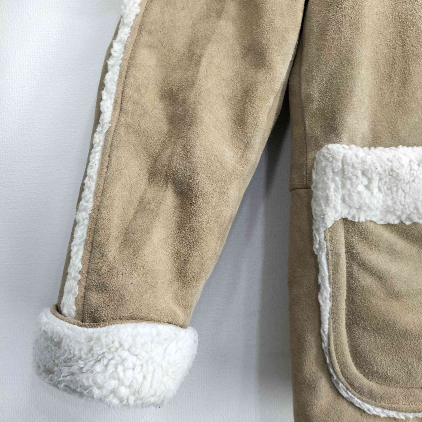 Sears(シアーズ) 70S くるみボタン 裏ボア ムートンコート メンズ import：M 【中古】【ブランド古着バズストア】 シアーズ Sears 70S くるみボタン 裏ボア ムートンコート メンズ