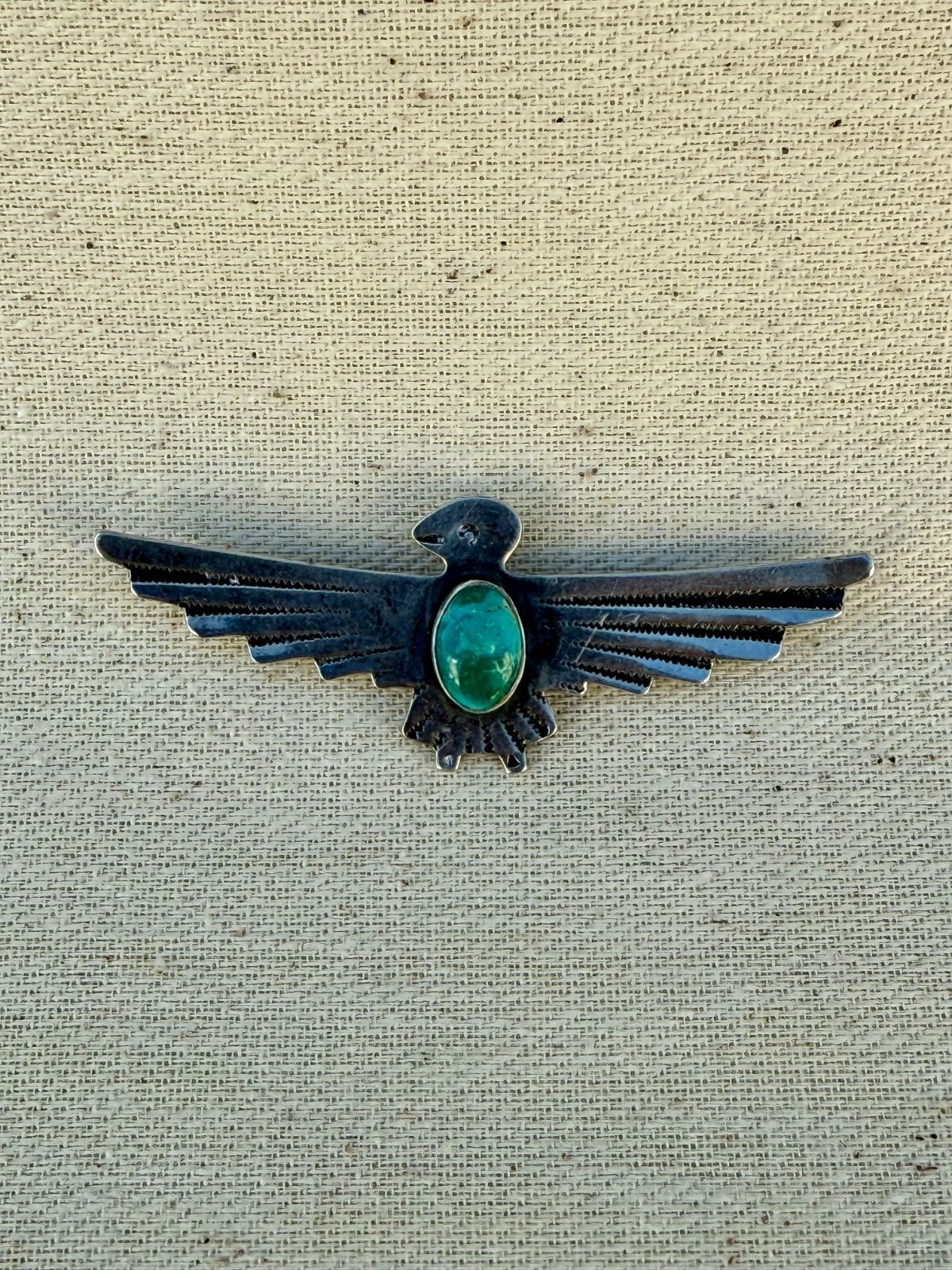 1930 40年代 サンダーバード ターコイズ シルバー ブローチ