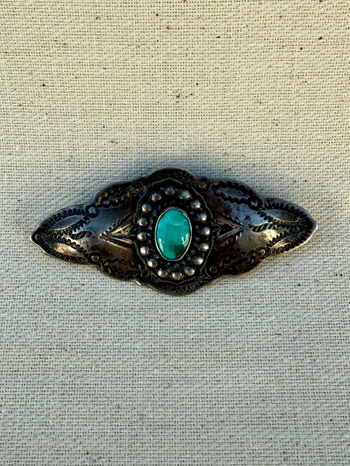 ナバホ 1930 40年代 ヴィンテージ ターコイズ シルバー ブローチ フレッドハービー