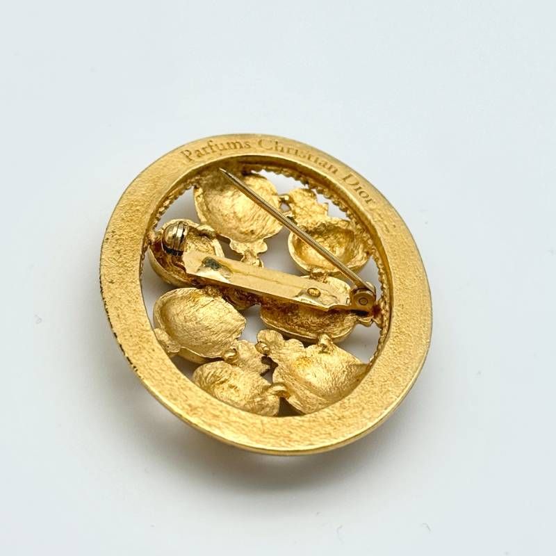 美品 ヴィンテージディオール ブローチ Dior ディオールパヒューム Dior 香水 パフューム ブローチ ゴールド クリスチャン ディオール