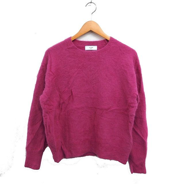 スローブ イエナ SLOBE IENA ファー ニット セーター 長袖 丸首 無地