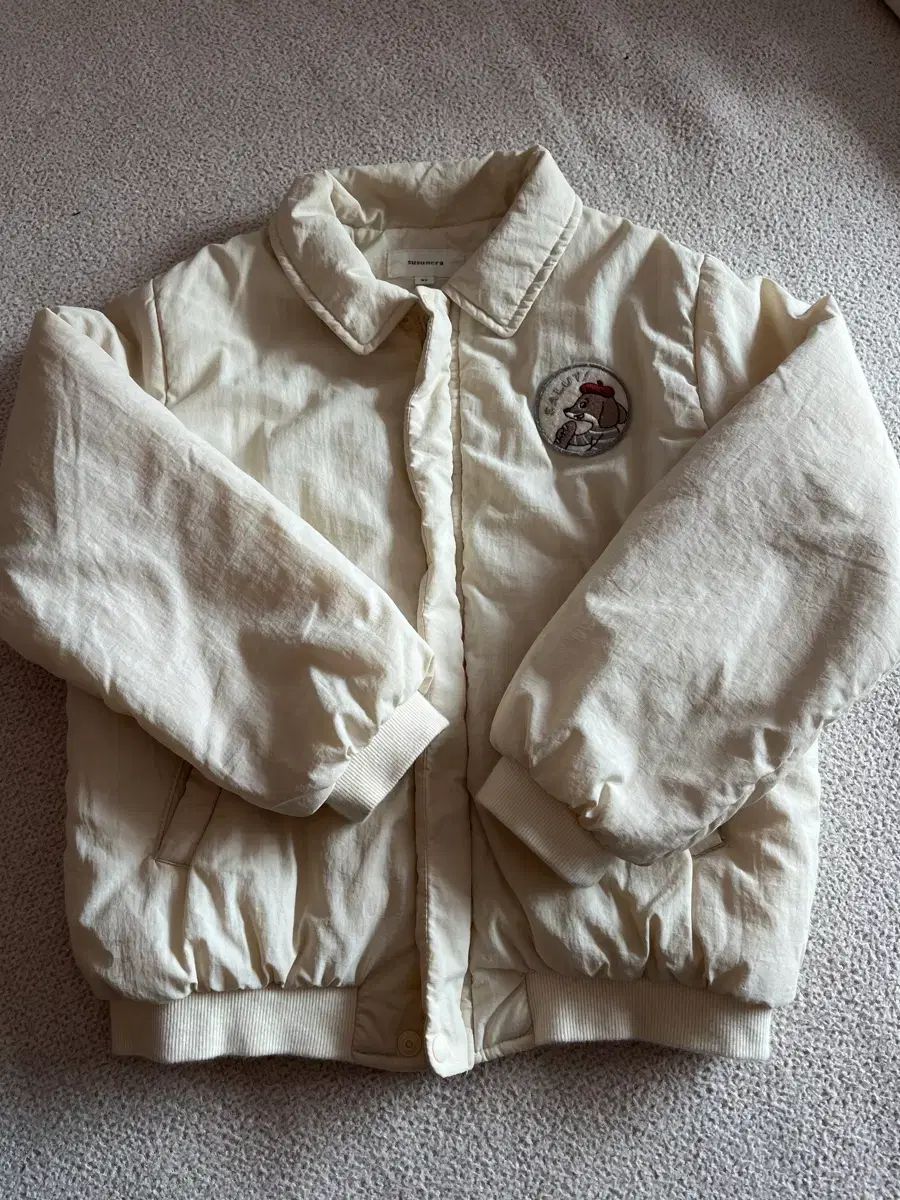 ダウンベスト ネイビー エンブレム付き L