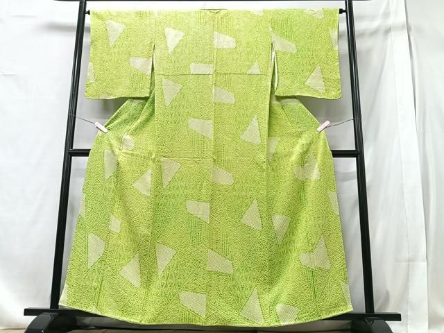 平和屋着物□上質な小紋 総絞り 切嵌吉祥文 正絹 逸品 CABA4205xe