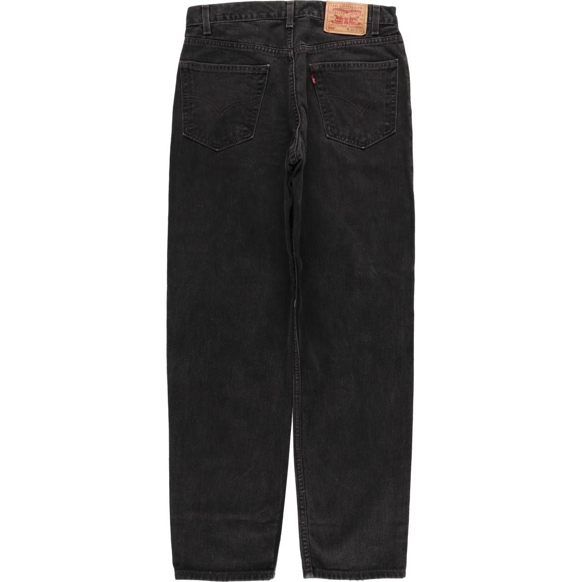 古着 00年代 リーバイス Levi s 550 RELAXED FIT ブラックデニム テーパードデニムパンツ メンズw 33相当|eaa 596185