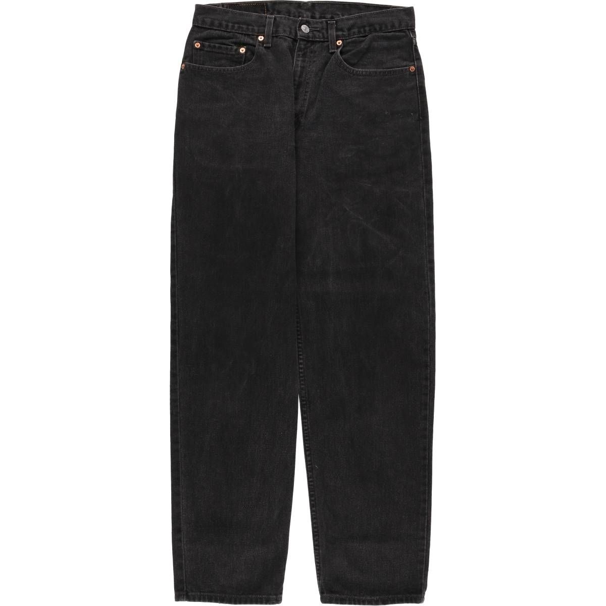 古着 00年代 リーバイス Levi s 550 RELAXED FIT ブラックデニム テーパードデニムパンツ メンズw 33相当 eaa 596185
